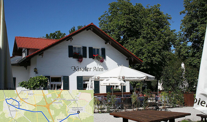 Eingang zur Kugler Alm Eingang zur Kugler Alm mit Streckenübersicht